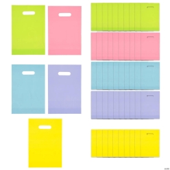 BULK 31cm Pastel Plastic Tote Goodie Bags - 50 Pk